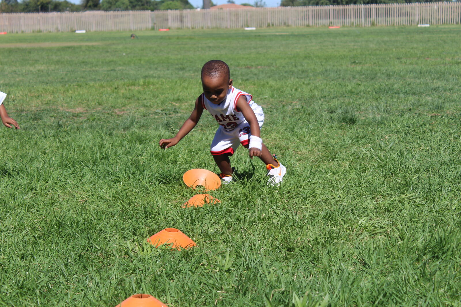 Children doing agility drills at a workshop